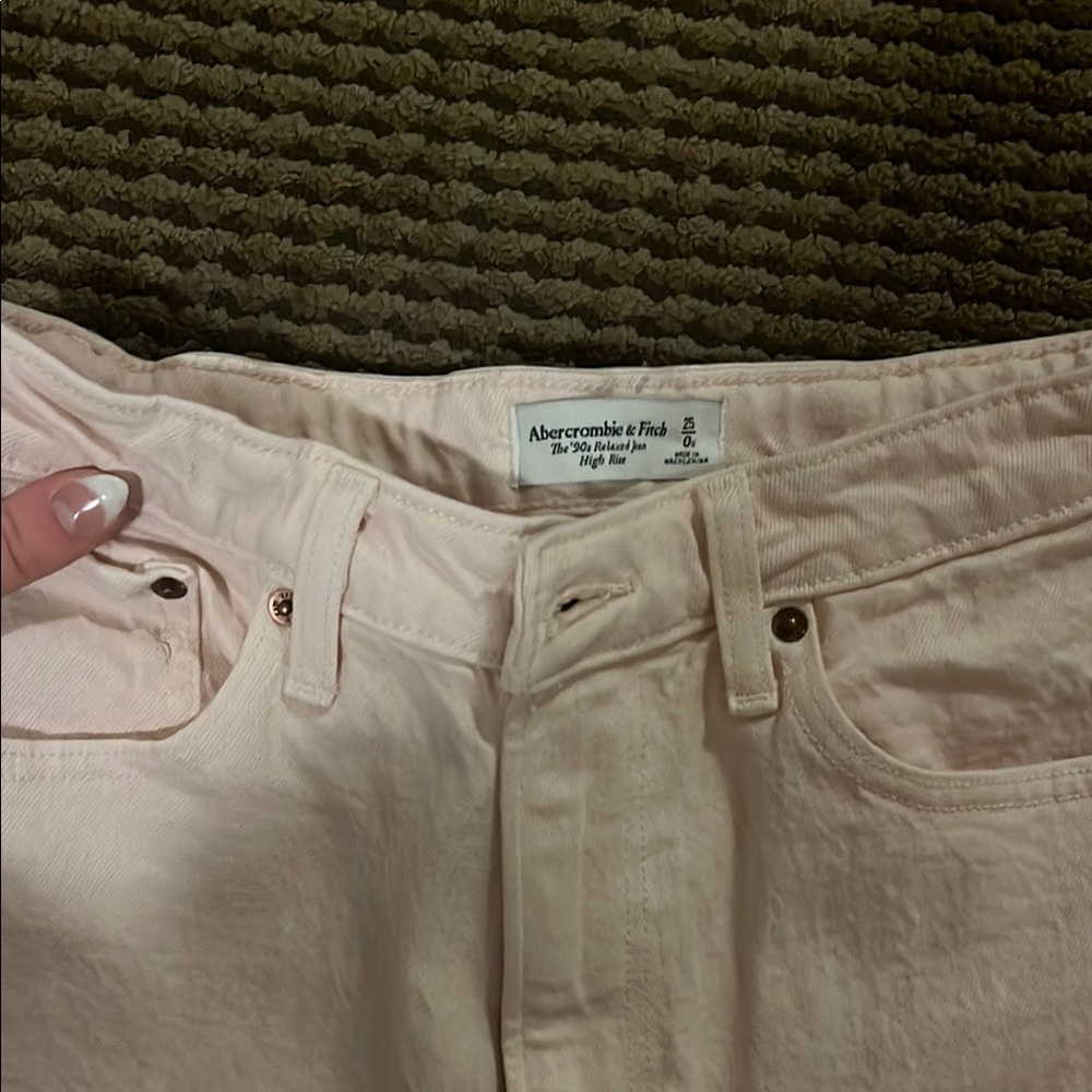 Abercrombie & Fitch Women's Cream Jeans